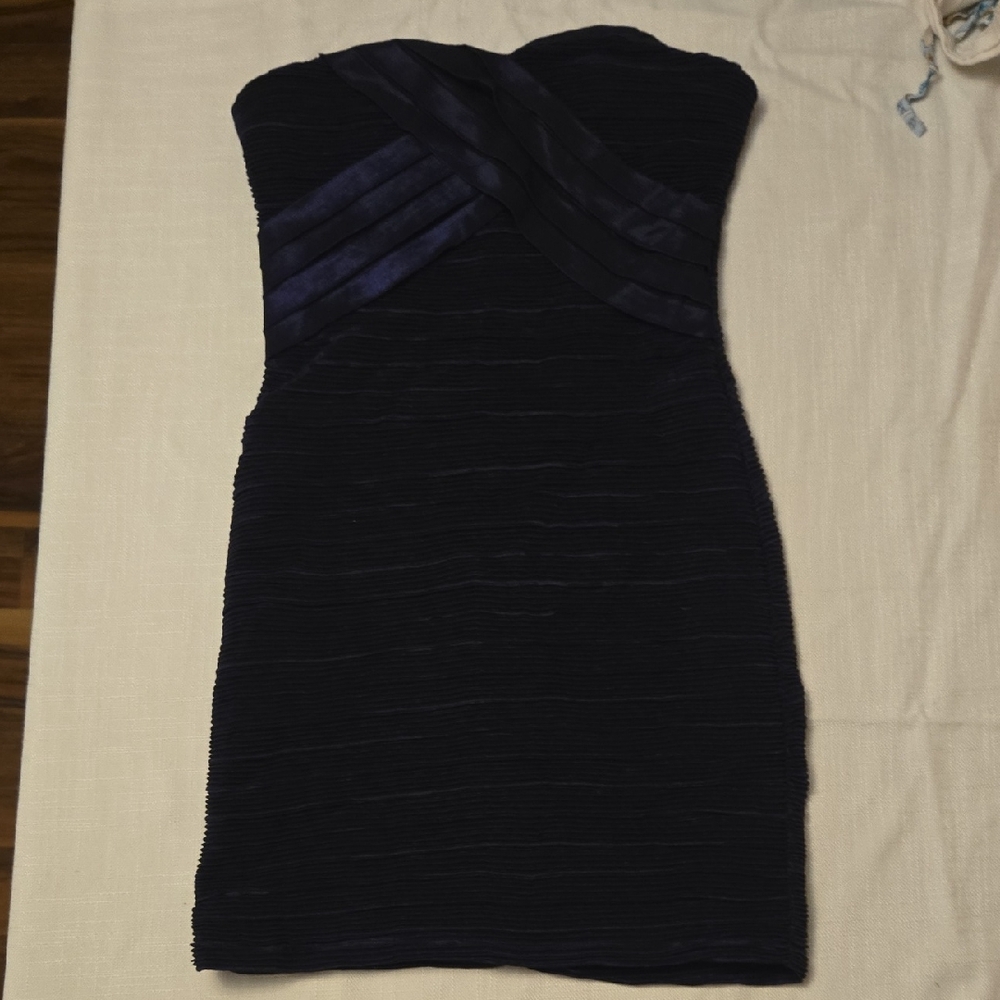 Arden B Midnight Purple Strapless Dress